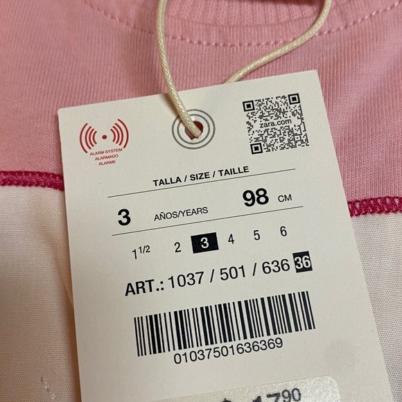 Zara Poplin Heart Appliqué T-shirt NWT - Picture 6 of 9